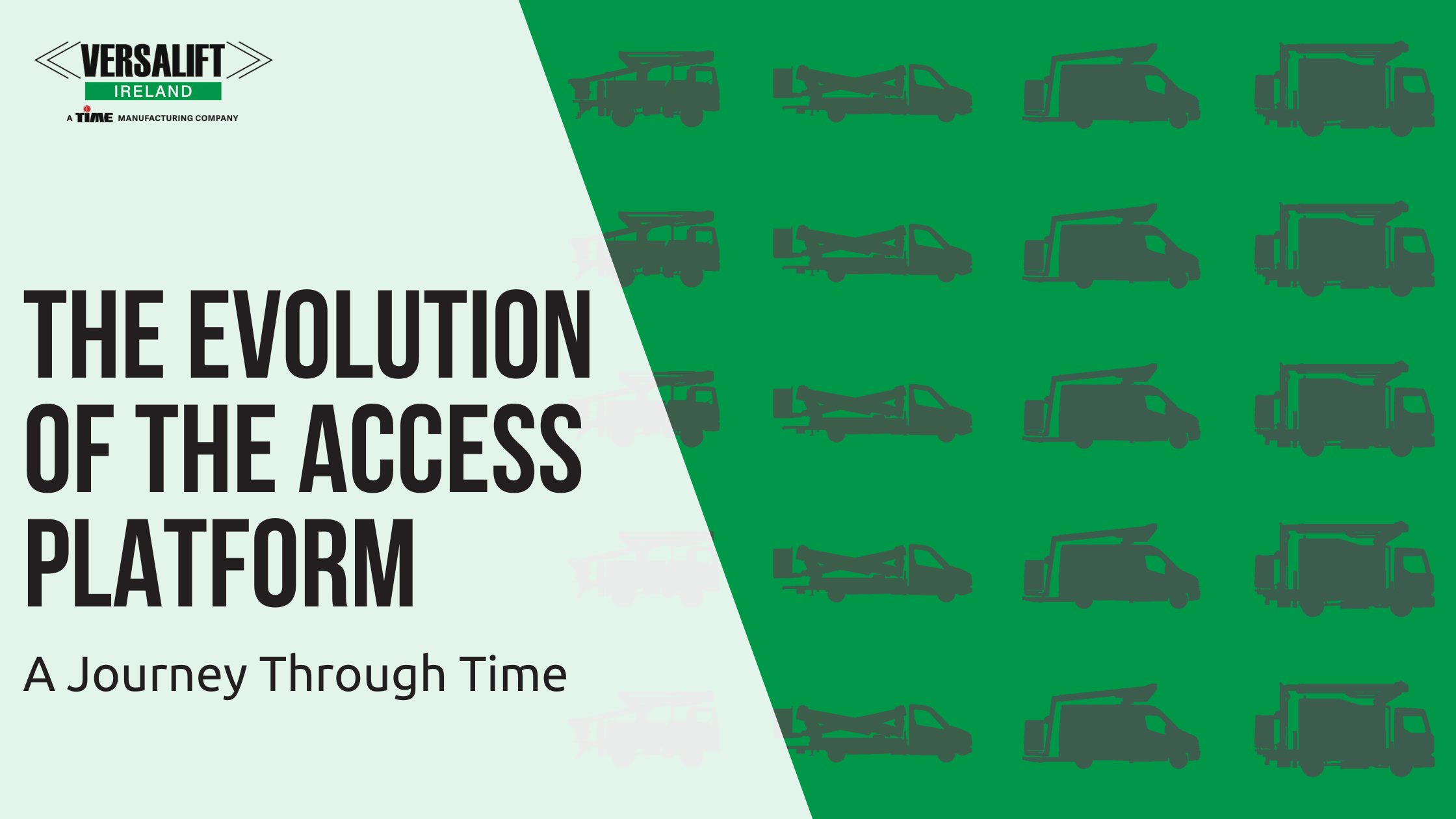 The evolution of the access platform banner with truck mounted, va mounted and chassis mounted mewps